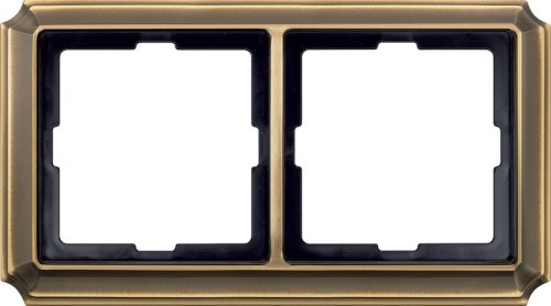 Рамка универсальная Schneider Electric Merten Antique 2-м. античная латунь  картинка